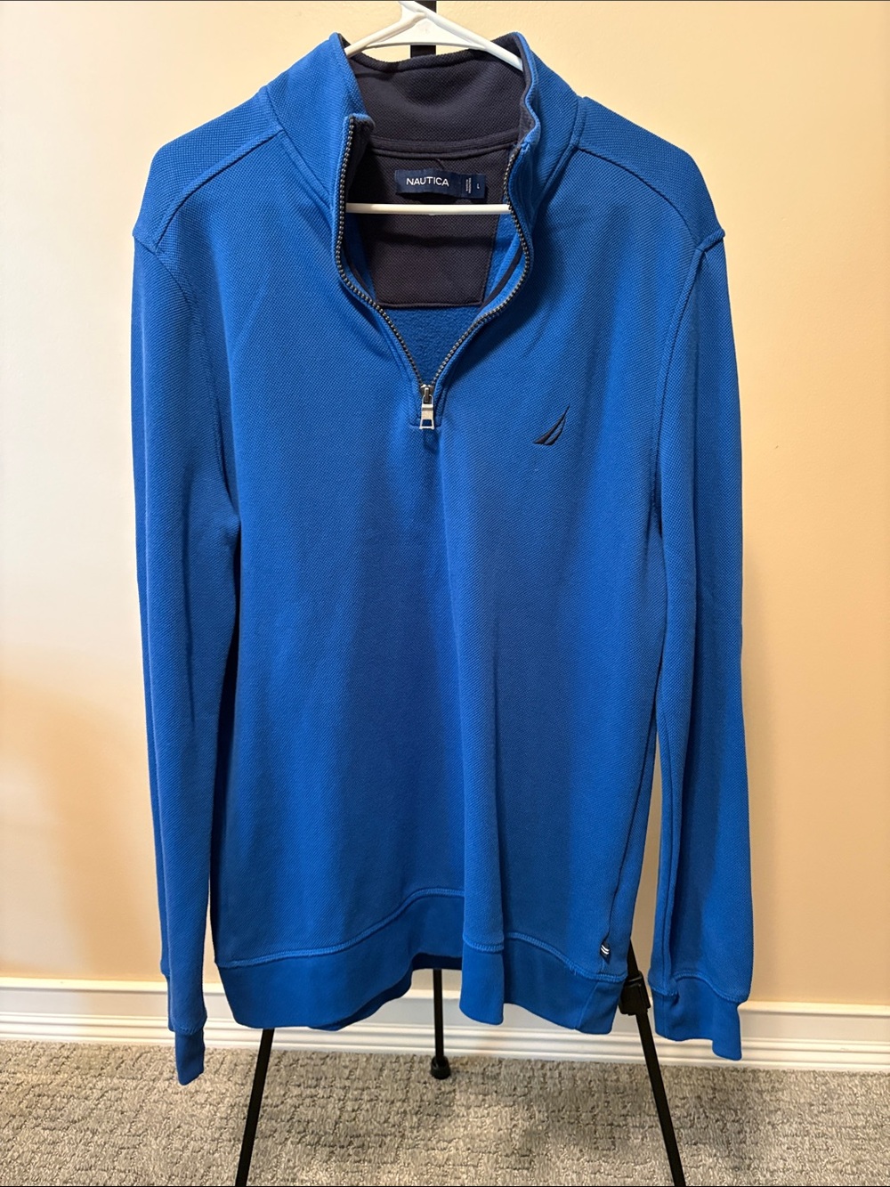 Nautica Men’s Royal Blue Half-Zip Pullover Sweater